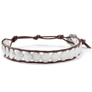 Stella & Dot Signature Scallop & Leather Bracelet